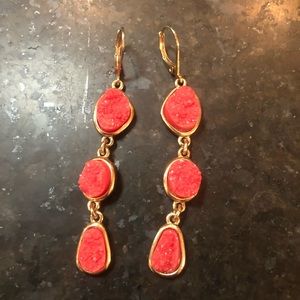 Drop coral earrings